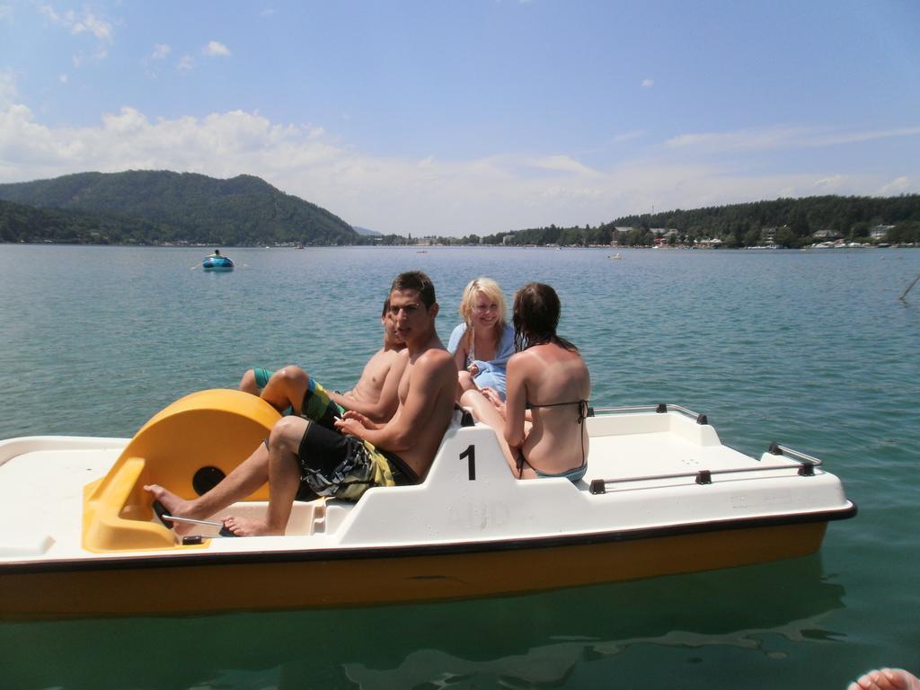 Ferienpension Garni Hubert Rigelnik Sankt Kanzian am Klopeiner See Exteriör bild