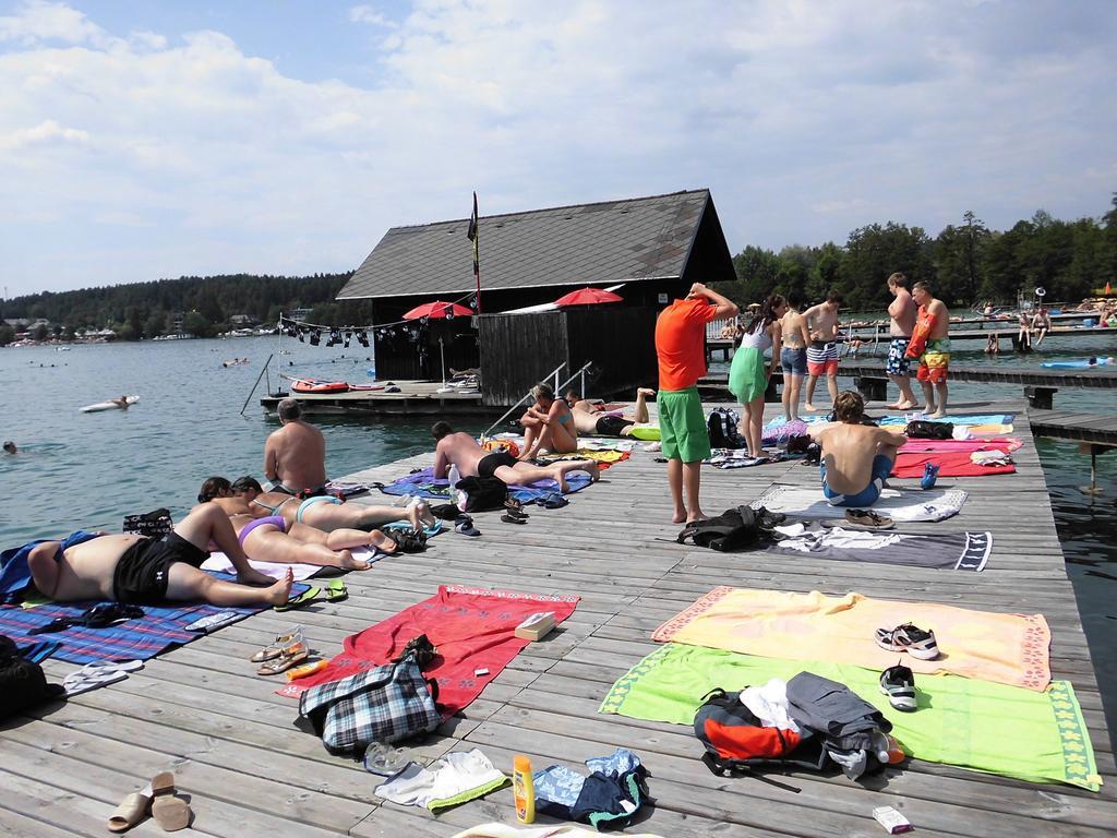 Ferienpension Garni Hubert Rigelnik Sankt Kanzian am Klopeiner See Exteriör bild
